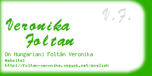veronika foltan business card