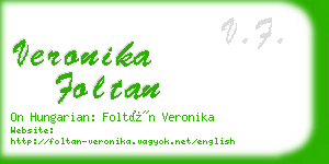 veronika foltan business card